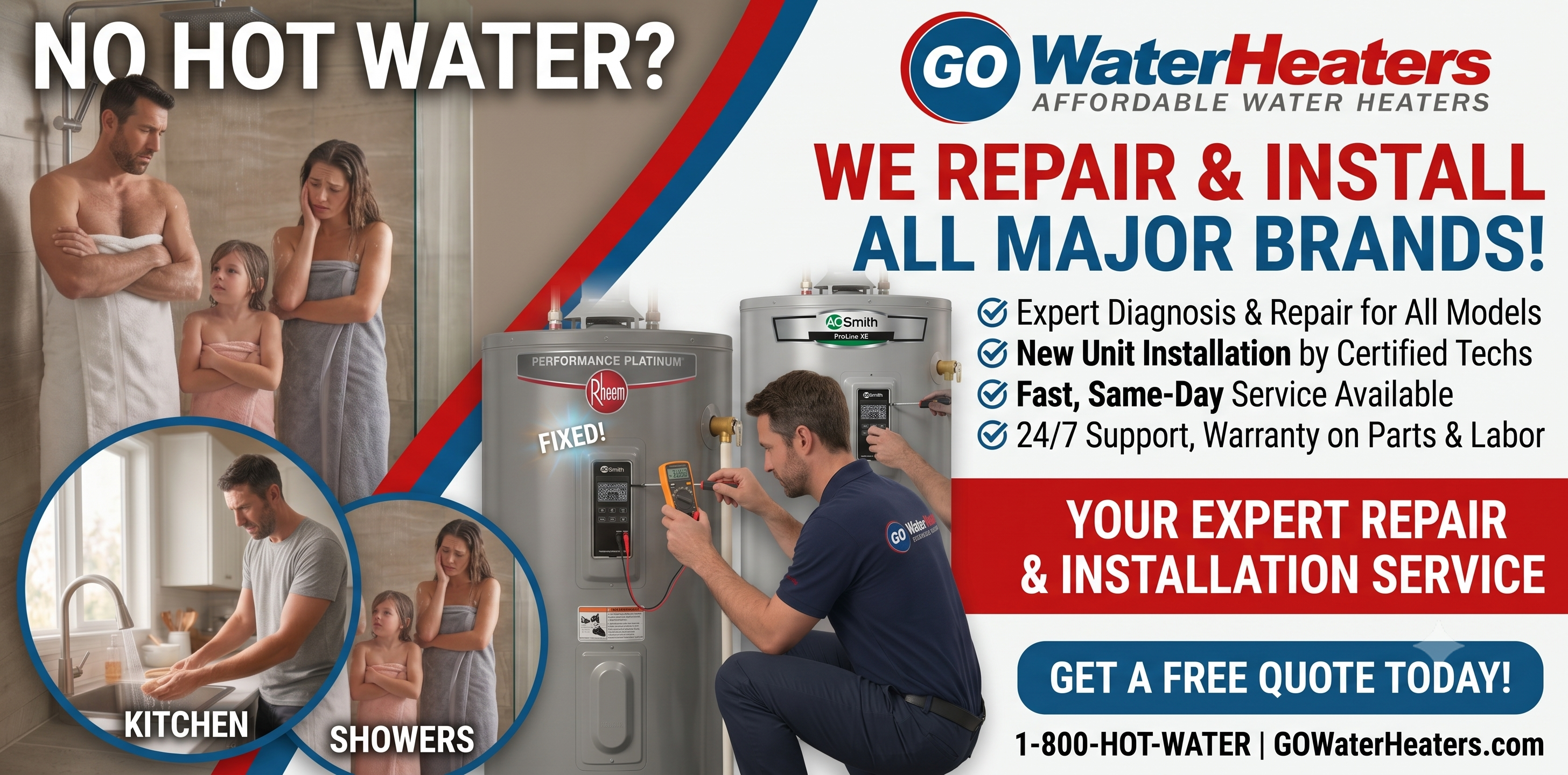 AO Smith Water Heater Repair in Paramount CA by Go Water Heaters
